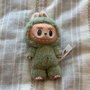 Charming Green Plush Doll with Bunny Ears